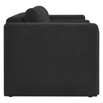 Modway Outlet Visible Boucle Fabric Loveseat by Modway  Living Room Furniture Black - EEI-6376-BLK