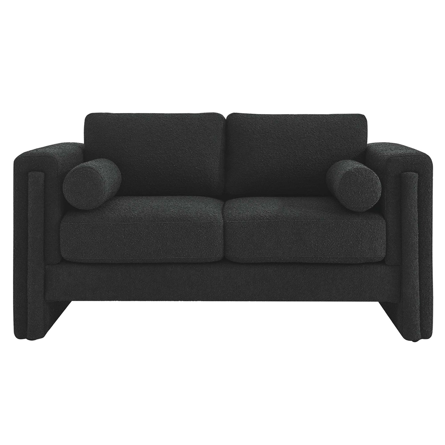 Modway Outlet Visible Boucle Fabric Loveseat by Modway  Living Room Furniture Black - EEI-6376-BLK