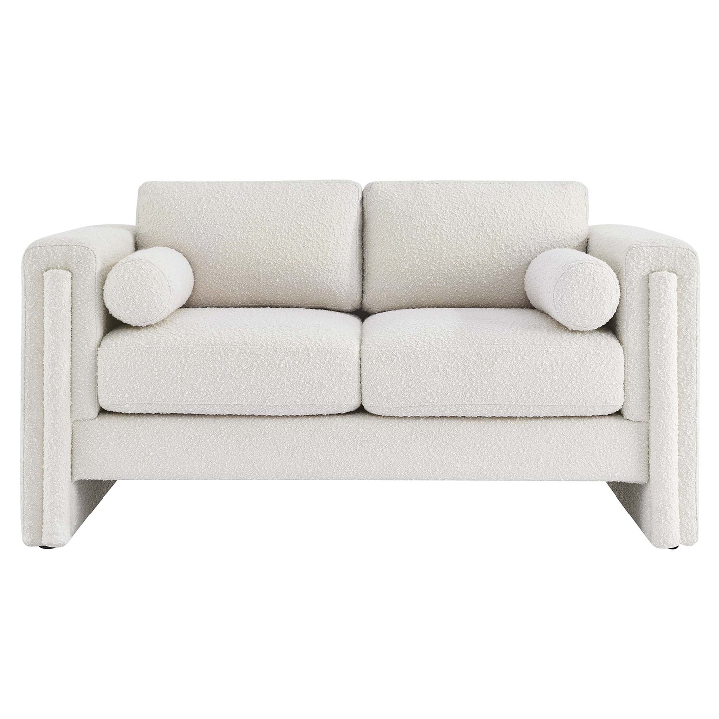 Modway Outlet Visible Boucle Fabric Loveseat by Modway  Living Room Furniture Ivory - EEI-6376-IVO