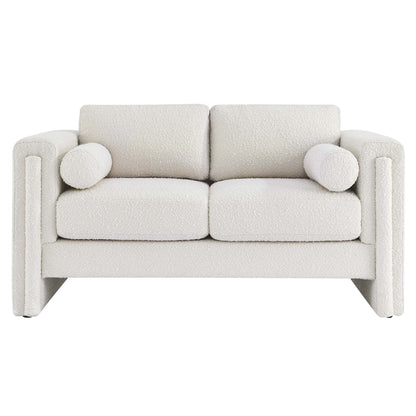 Modway Outlet Visible Boucle Fabric Loveseat by Modway  Living Room Furniture Ivory - EEI-6376-IVO