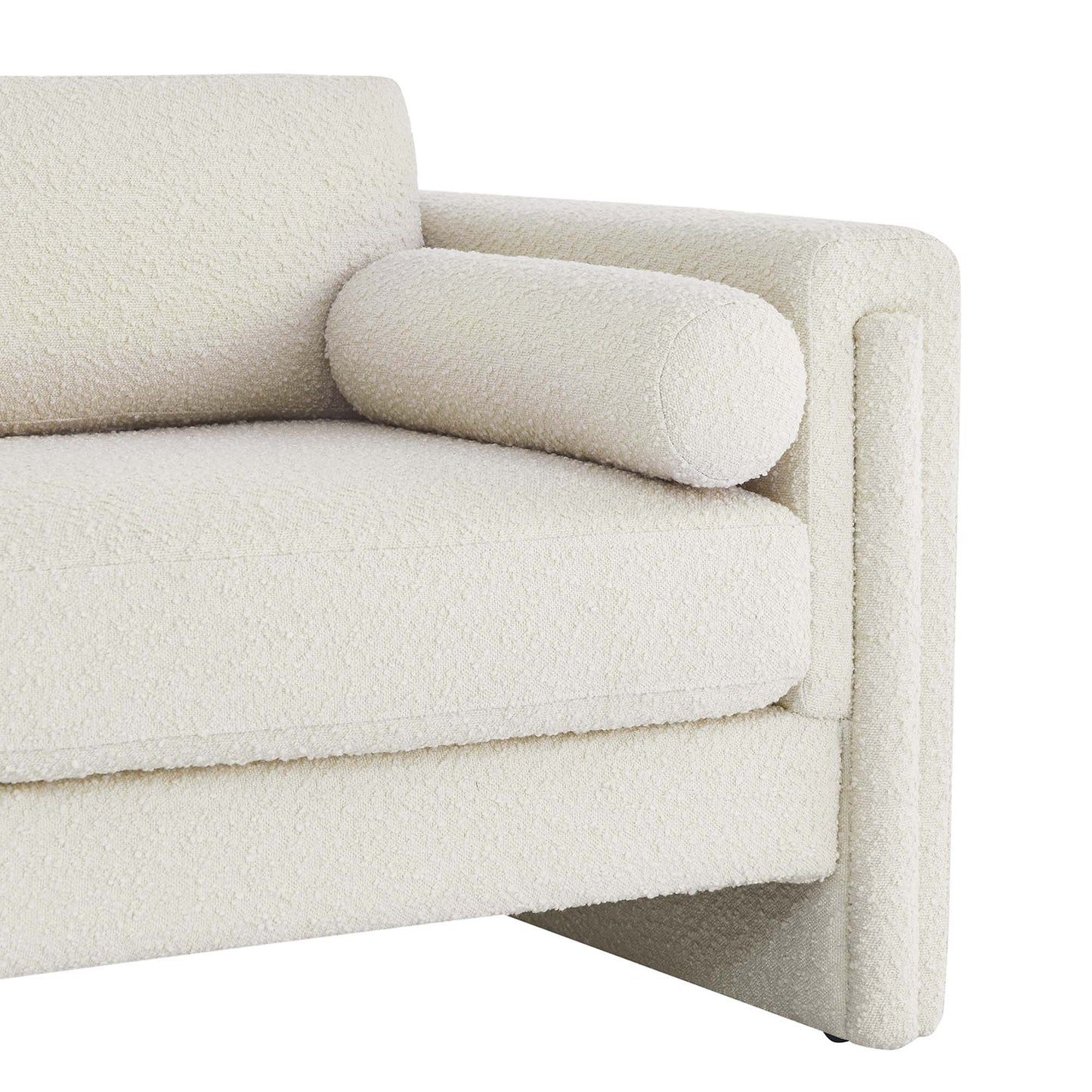 Modway Outlet Visible Boucle Fabric Loveseat by Modway  Living Room Furniture Ivory - EEI-6376-IVO