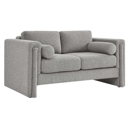 Modway Outlet Visible Boucle Fabric Loveseat by Modway  Living Room Furniture Light Gray - EEI-6376-LGR
