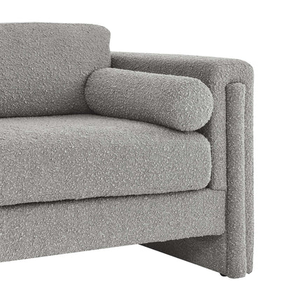 Modway Outlet Visible Boucle Fabric Loveseat by Modway  Living Room Furniture Light Gray - EEI-6376-LGR
