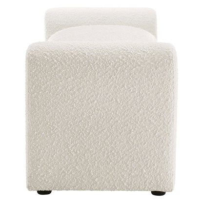 Modway - Waverly Boucle Fabric Bench by Modway  Living Room Benches and Stools White - EEI-6379-IVO