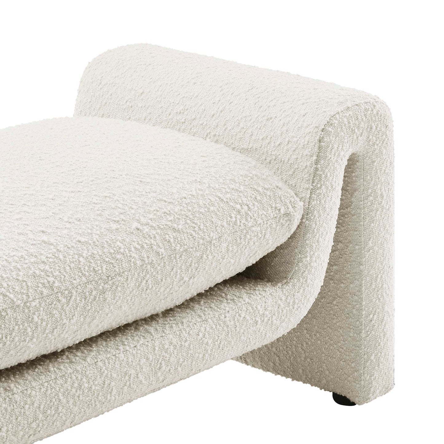 Modway - Waverly Boucle Fabric Bench by Modway  Living Room Benches and Stools White - EEI-6379-IVO