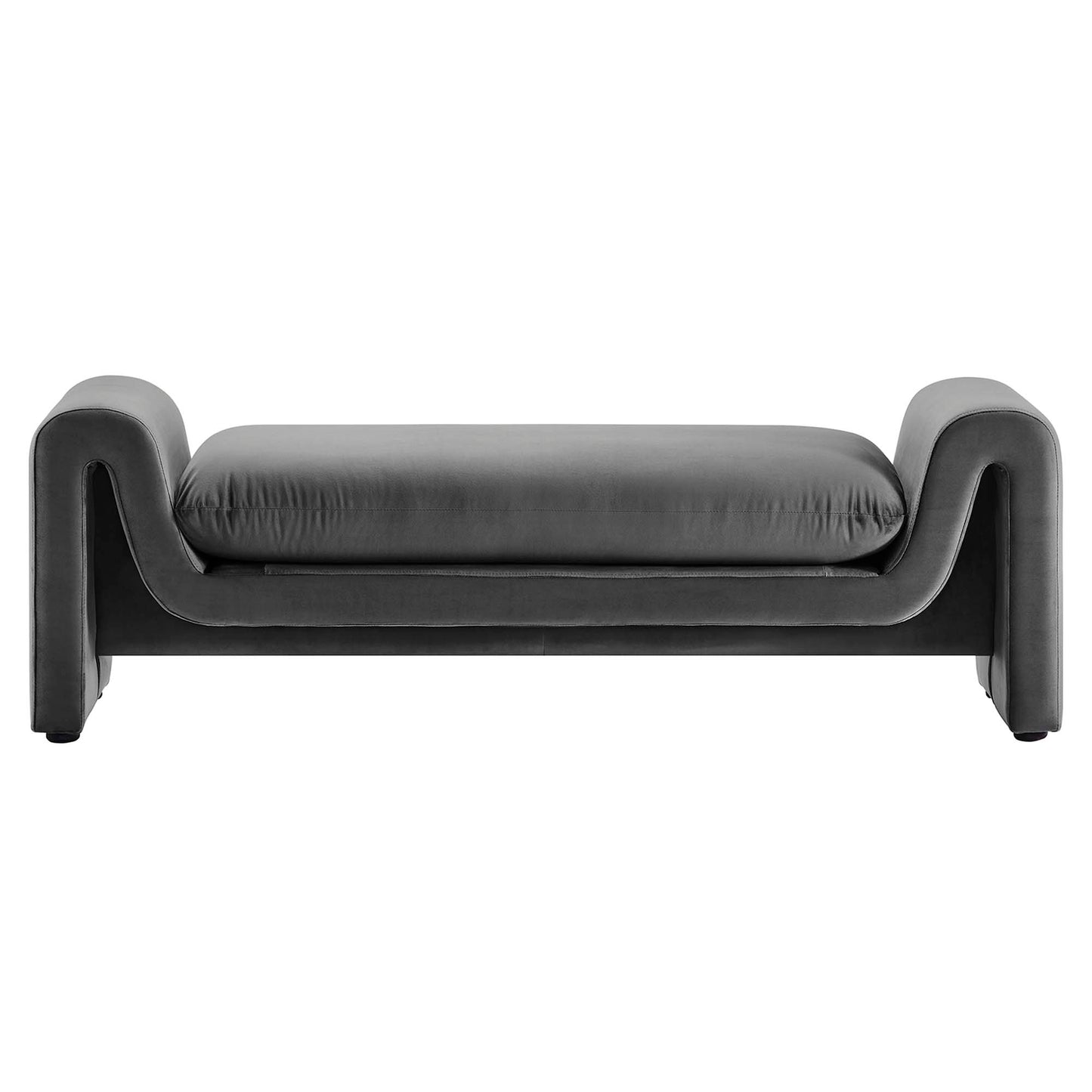 Modway - Waverly Performance Velvet Bench by Modway  Living Room Benches and Stools Gray - EEI-6380-GRY
