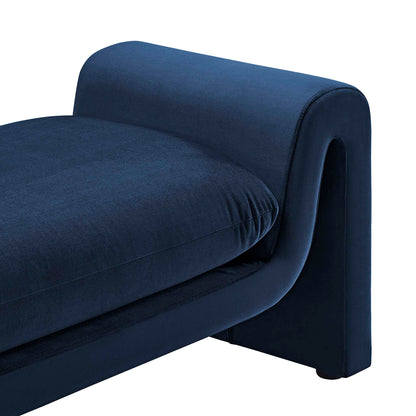 Modway - Waverly Performance Velvet Bench by Modway  Living Room Benches and Stools Blue - EEI-6380-MID