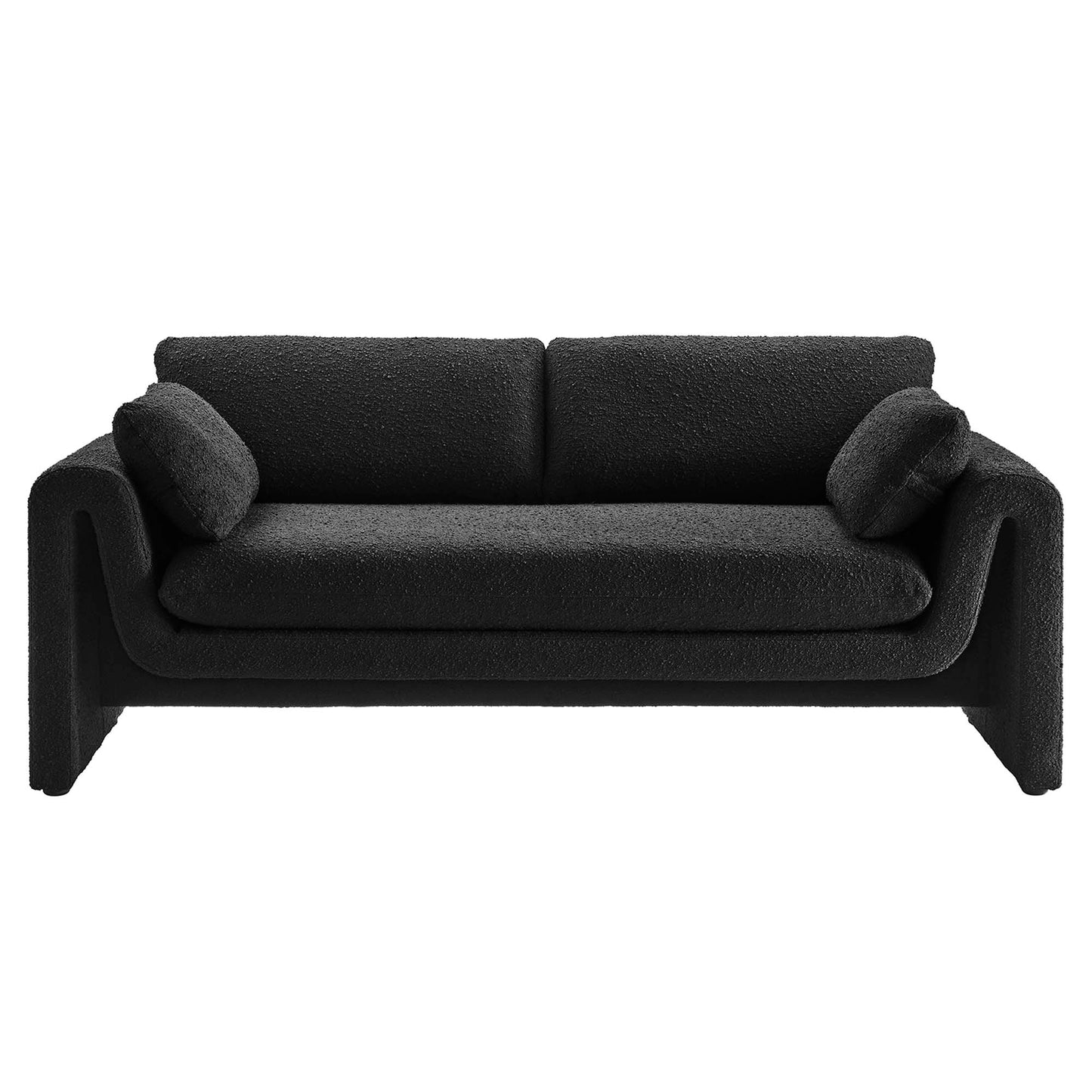 Modway Outlet Waverly Boucle Fabric Sofa by Modway  Living Room Furniture Black - EEI-6381-BLK