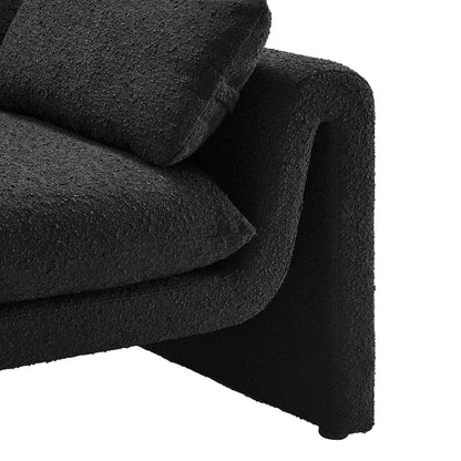 Modway Outlet Waverly Boucle Fabric Sofa by Modway  Living Room Furniture Black - EEI-6381-BLK