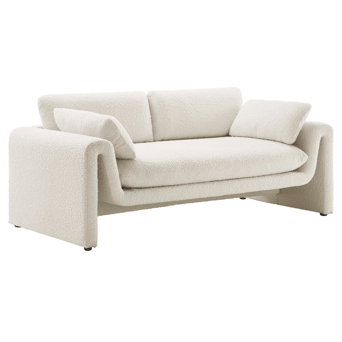 Modway - Waverly Boucle Fabric Sofa by Modway  Living Room Sofas and Armchairs White - EEI-6381-IVO