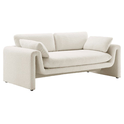 Modway - Waverly Boucle Fabric Sofa by Modway  Living Room Sofas and Armchairs White - EEI-6381-IVO