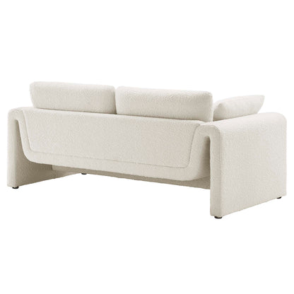 Modway - Waverly Boucle Fabric Sofa by Modway  Living Room Sofas and Armchairs White - EEI-6381-IVO