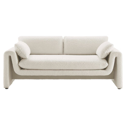 Modway - Waverly Boucle Fabric Sofa by Modway  Living Room Sofas and Armchairs White - EEI-6381-IVO