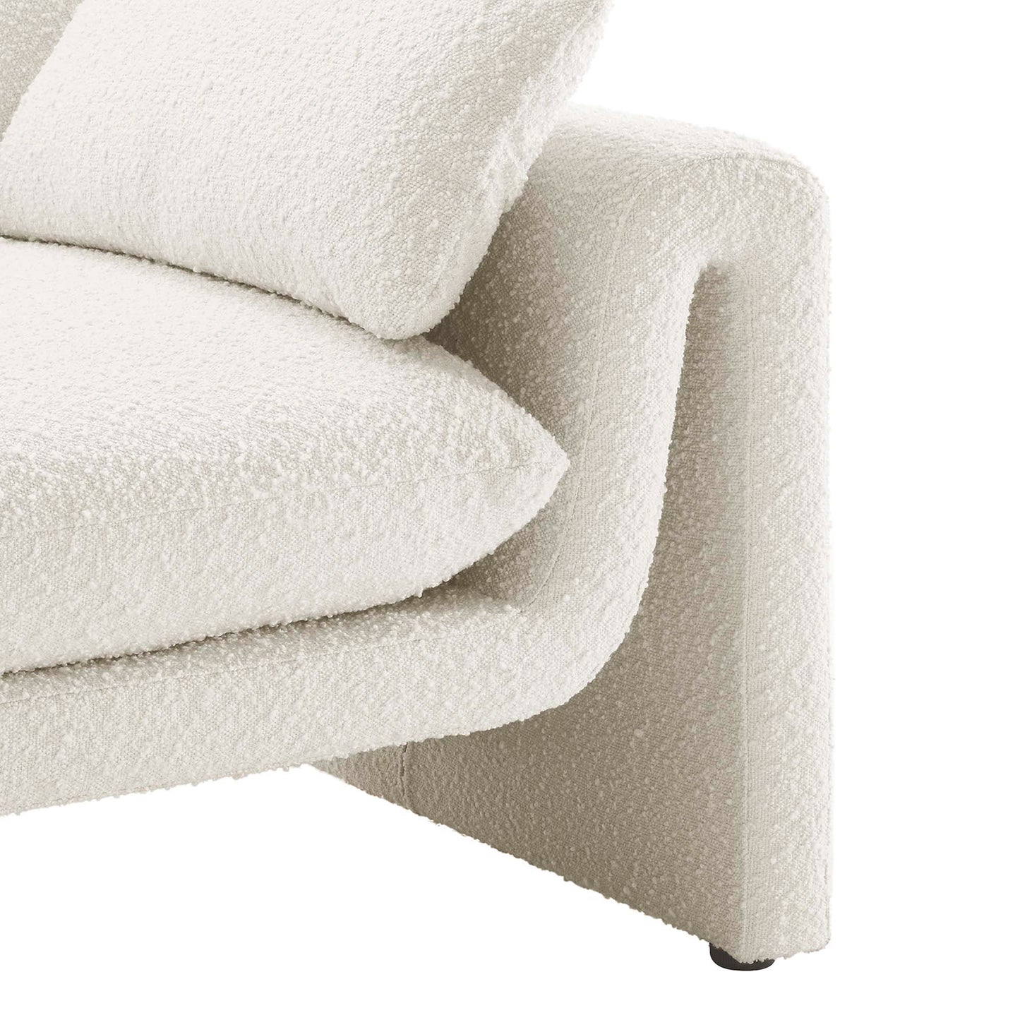 Modway - Waverly Boucle Fabric Sofa by Modway  Living Room Sofas and Armchairs White - EEI-6381-IVO