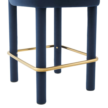 Modway - Toulouse Performance Velvet Counter Stool by Modway  Bar and Dining Bar and Counter Stools Yellow - EEI-6384-MID-GLD