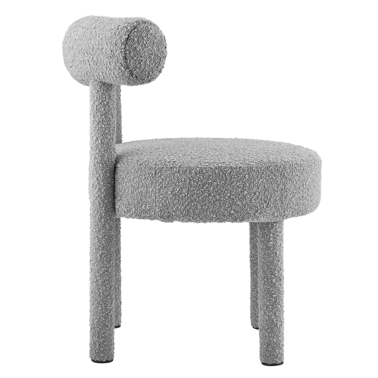 Modway Outlet Toulouse Boucle Fabric Dining Chair by Modway  Bar and Dining Furniture Light Gray - EEI-6387-LGR