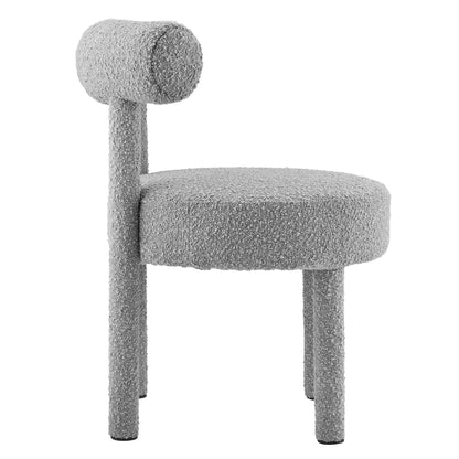 Modway Outlet Toulouse Boucle Fabric Dining Chair by Modway  Bar and Dining Furniture Light Gray - EEI-6387-LGR