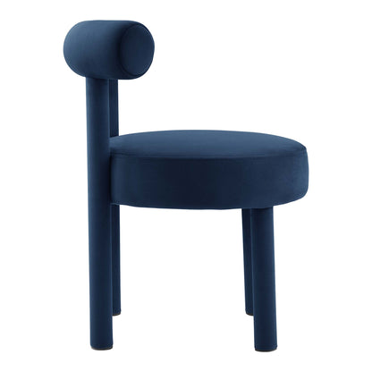 Modway - Toulouse Performance Velvet Dining Chair by Modway  Bar and Dining Dining Chairs Blue - EEI-6388-MID