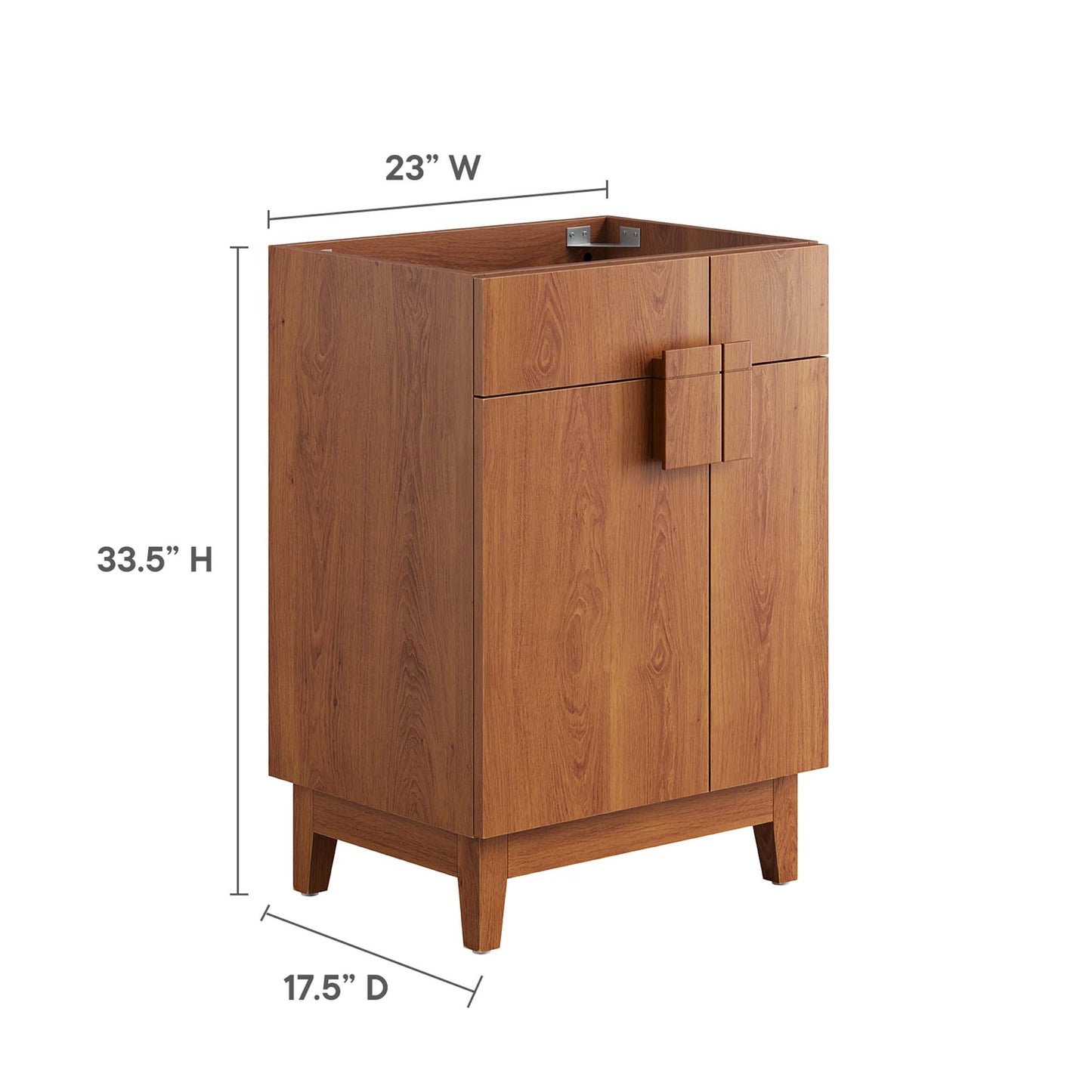 Modway - Miles 24? Bathroom Vanity Cabinet (Sink Basin Not Included) by Modway  Bathroom Vanities Brown - EEI-6399-WAL
