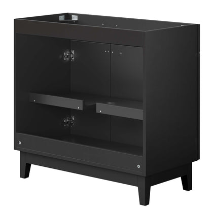 Modway - Miles 36? Bathroom Vanity Cabinet (Sink Basin Not Included) by Modway  Bathroom Vanities Black - EEI-6400-BLK