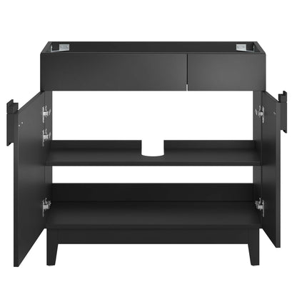 Modway - Miles 36? Bathroom Vanity Cabinet (Sink Basin Not Included) by Modway  Bathroom Vanities Black - EEI-6400-BLK