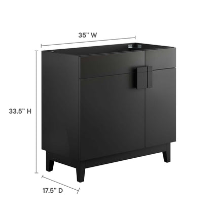 Modway - Miles 36? Bathroom Vanity Cabinet (Sink Basin Not Included) by Modway  Bathroom Vanities Black - EEI-6400-BLK