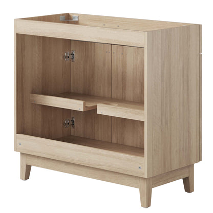 Modway - Miles 36? Bathroom Vanity Cabinet (Sink Basin Not Included) by Modway  Bathroom Vanities Brown - EEI-6400-OAK