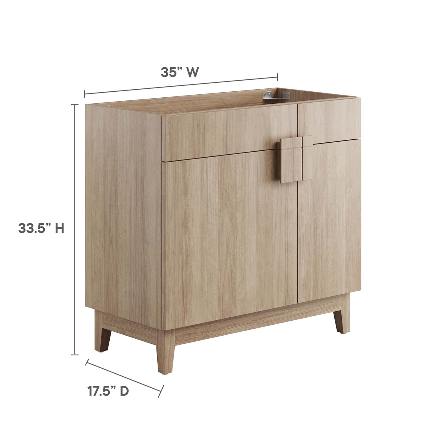 Modway - Miles 36? Bathroom Vanity Cabinet (Sink Basin Not Included) by Modway  Bathroom Vanities Brown - EEI-6400-OAK