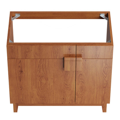 Modway - Miles 36? Bathroom Vanity Cabinet (Sink Basin Not Included) by Modway  Bathroom Vanities Brown - EEI-6400-WAL