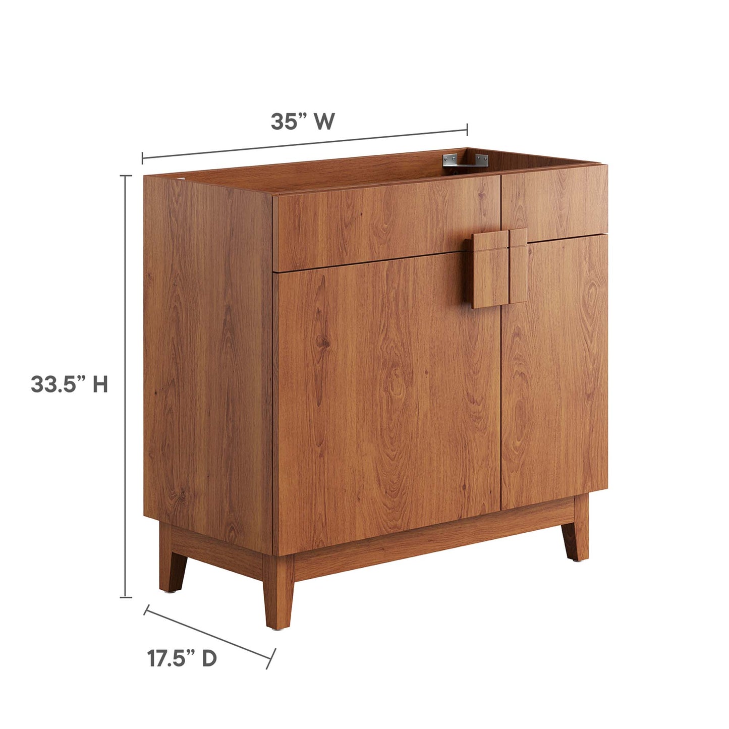 Modway - Miles 36? Bathroom Vanity Cabinet (Sink Basin Not Included) by Modway  Bathroom Vanities Brown - EEI-6400-WAL