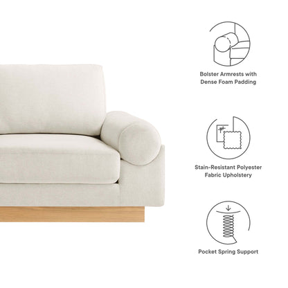 Modway - Oasis Upholstered Fabric Sofa by Modway  Living Room Sofas and Armchairs White - EEI-6401-IVO