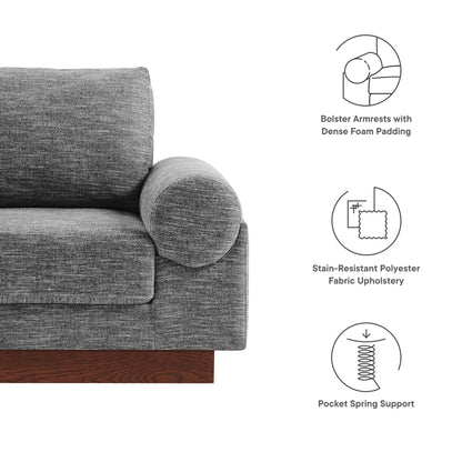 Modway - Oasis Upholstered Fabric Armchair by Modway  Living Room Sofas and Armchairs Gray - EEI-6402-GRY