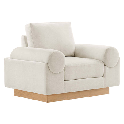 Modway - Oasis Upholstered Fabric Armchair by Modway  Living Room Sofas and Armchairs White - EEI-6402-IVO