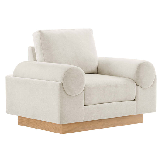 Modway - Oasis Upholstered Fabric Armchair by Modway  Living Room Sofas and Armchairs White - EEI-6402-IVO