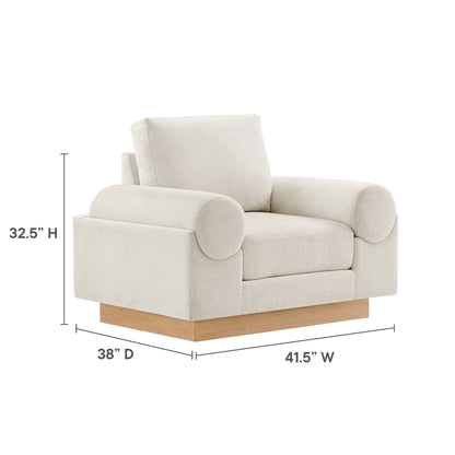 Modway - Oasis Upholstered Fabric Armchair by Modway  Living Room Sofas and Armchairs White - EEI-6402-IVO