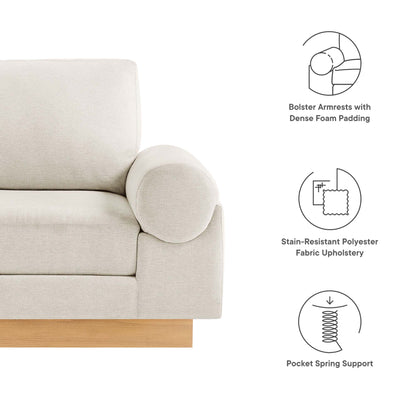 Modway - Oasis Upholstered Fabric Armchair by Modway  Living Room Sofas and Armchairs White - EEI-6402-IVO