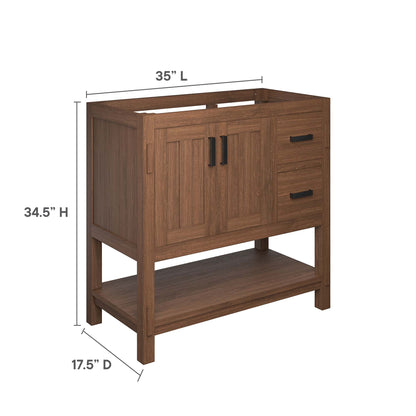 Modway - Ashlyn 36? Wood Bathroom Vanity Cabinet (Sink Basin Not Included) by Modway  Bathroom Vanities Brown - EEI-6404-WAL