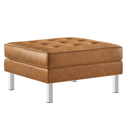 Modway - Loft Tufted Vegan Leather Sofa and Ottoman Set by Modway  Living Room Sofas and Armchairs Brown - EEI-6410-SLV-TAN-SET