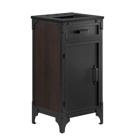 Modway - Steamforge 18" Bathroom Vanity by Modway  Bathroom Vanities Black - EEI-6412-BLK-BLK