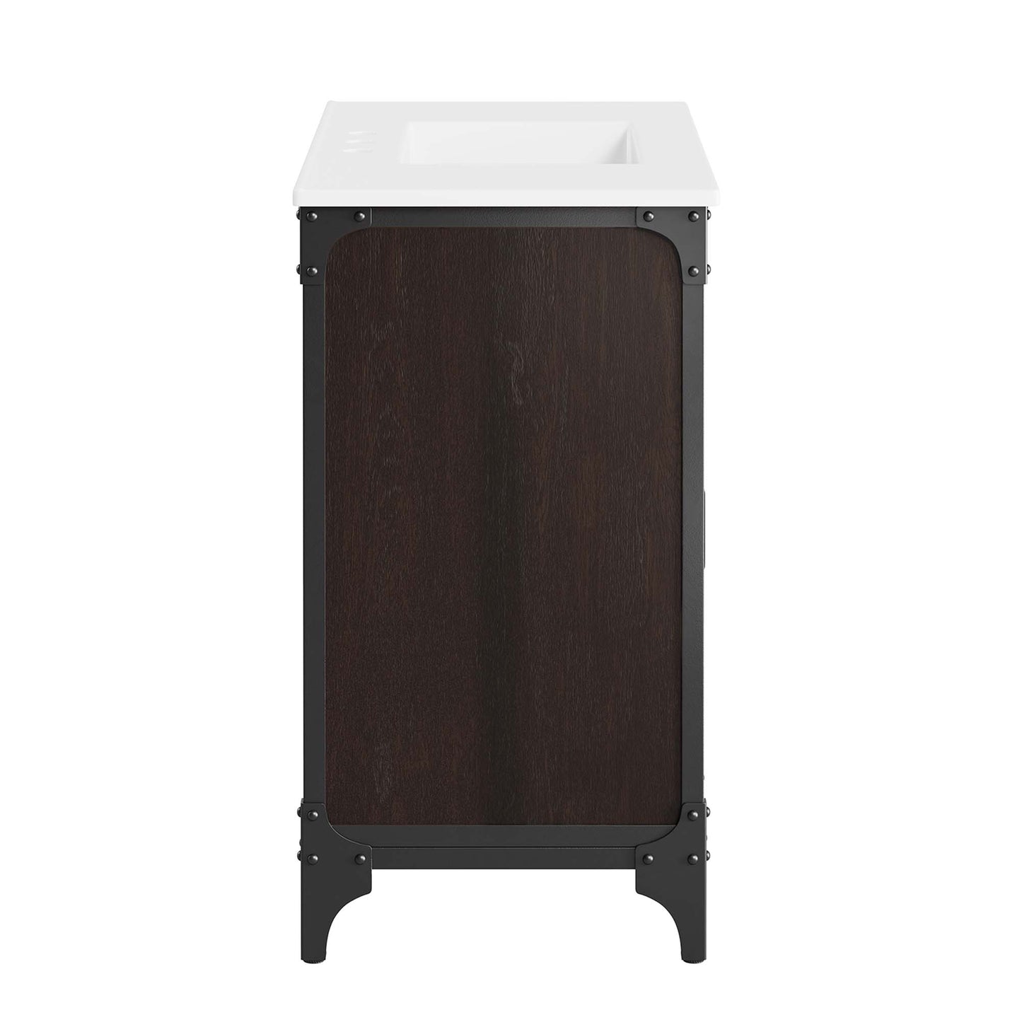 Modway - Steamforge 36" Bathroom Vanity by Modway  Bathroom Vanities Black - EEI-6417-WHI-BLK