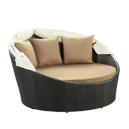 Modway Outlet Siesta Canopy Outdoor Patio Daybed by Modway  Outdoor Furniture Furniture Espresso Mocha - EEI-642-EXP-MOC