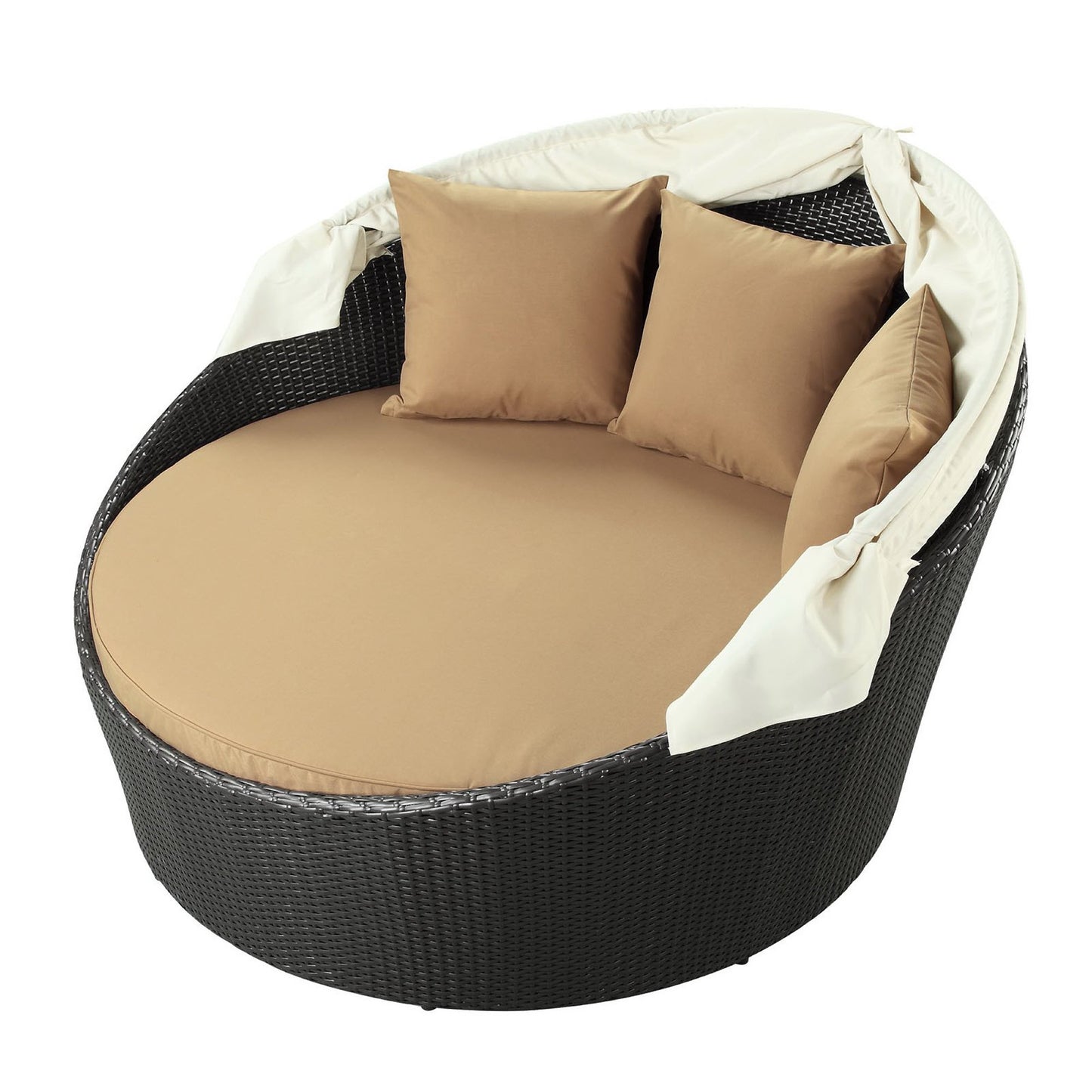 Modway Outlet Siesta Canopy Outdoor Patio Daybed by Modway  Outdoor Furniture Furniture Espresso Mocha - EEI-642-EXP-MOC