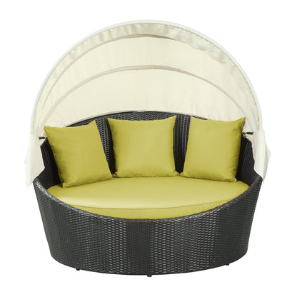 Modway Outlet Siesta Canopy Outdoor Patio Daybed by Modway  Outdoor Furniture Furniture Espresso Peridot - EEI-642-EXP-PER