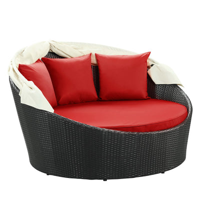 Modway Outlet Siesta Canopy Outdoor Patio Daybed by Modway  Outdoor Furniture Furniture Espresso Red - EEI-642-EXP-RED