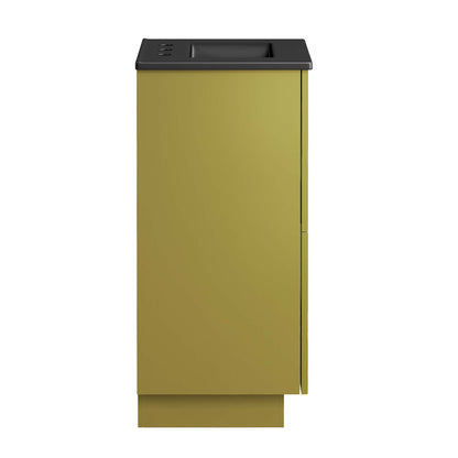 Modway Outlet Quantum 18" Bathroom Vanity by Modway  Bathroom Furniture Black Gold - EEI-6424-BLK-GLD