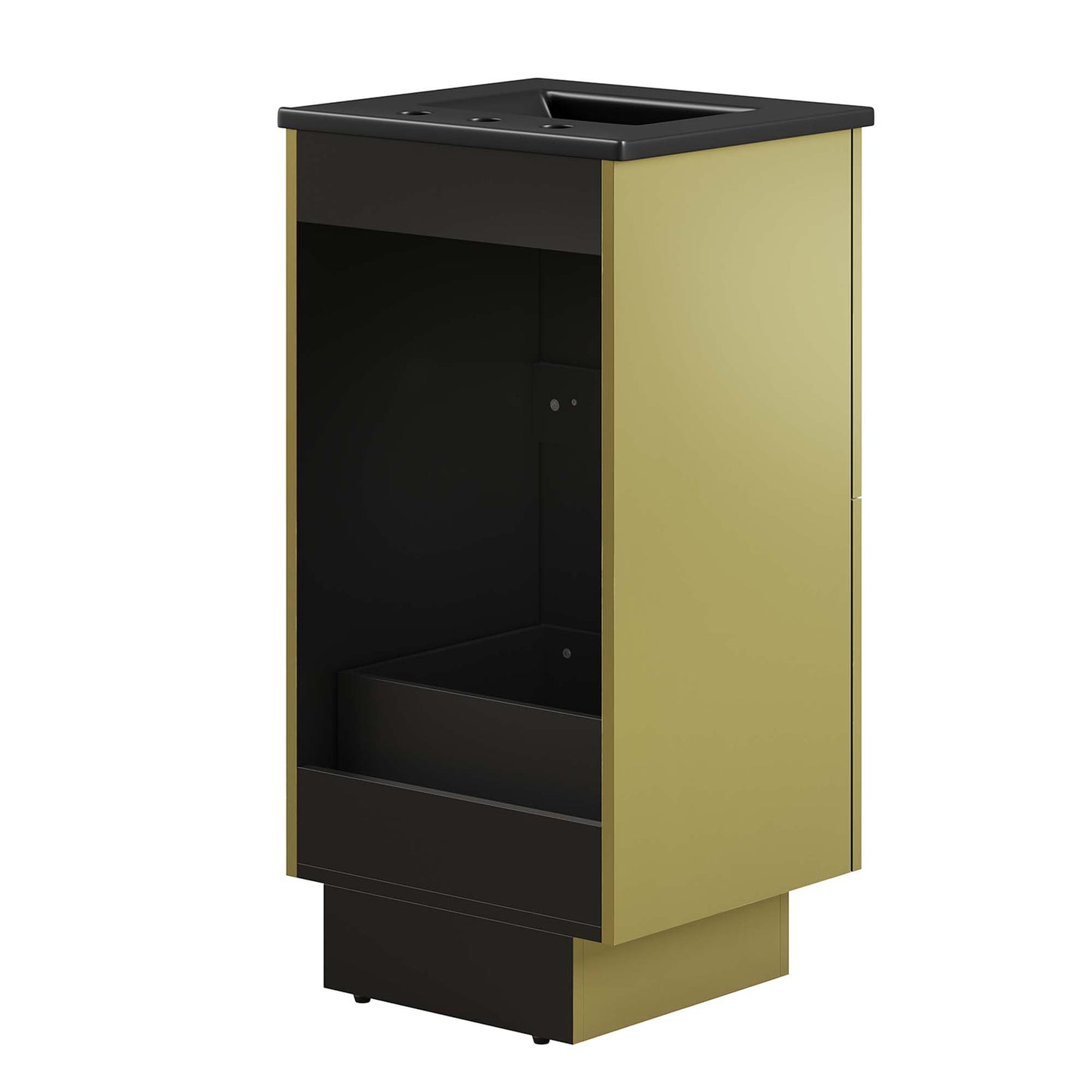 Modway Outlet Quantum 18" Bathroom Vanity by Modway  Bathroom Furniture Black Gold - EEI-6424-BLK-GLD
