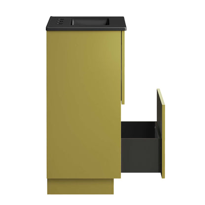 Modway Outlet Quantum 18" Bathroom Vanity by Modway  Bathroom Furniture Black Gold - EEI-6424-BLK-GLD