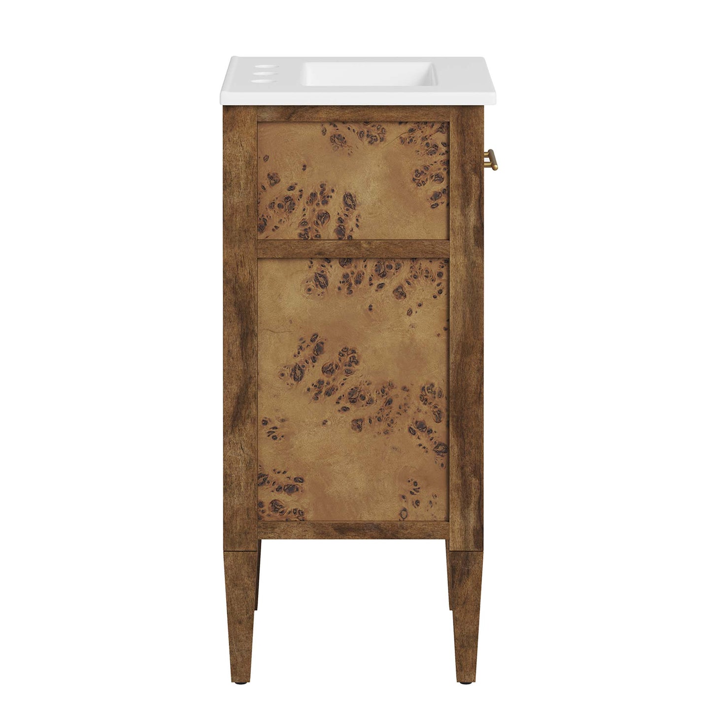 Modway - Elysian 18" Wood Bathroom Vanity by Modway  Bathroom Vanities Brown - EEI-6436-WHI-BRN