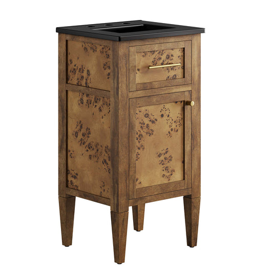 Modway - Elysian 18" Wood Bathroom Vanity by Modway  Bathroom Vanities Brown - EEI-6438-BLK-BRN