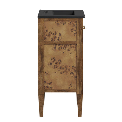 Modway - Elysian 18" Wood Bathroom Vanity by Modway  Bathroom Vanities Brown - EEI-6438-BLK-BRN